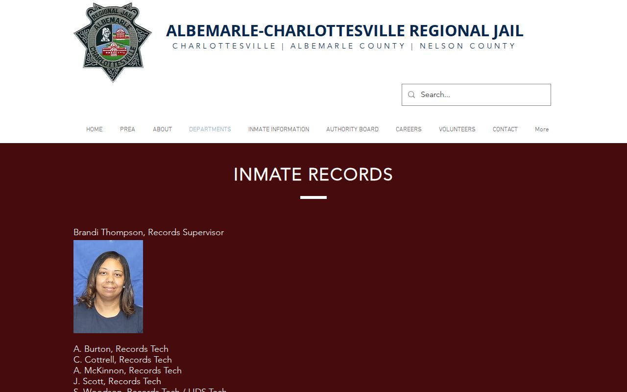 Nelson County warrant record reference showing regional jail records are separate from court warrants