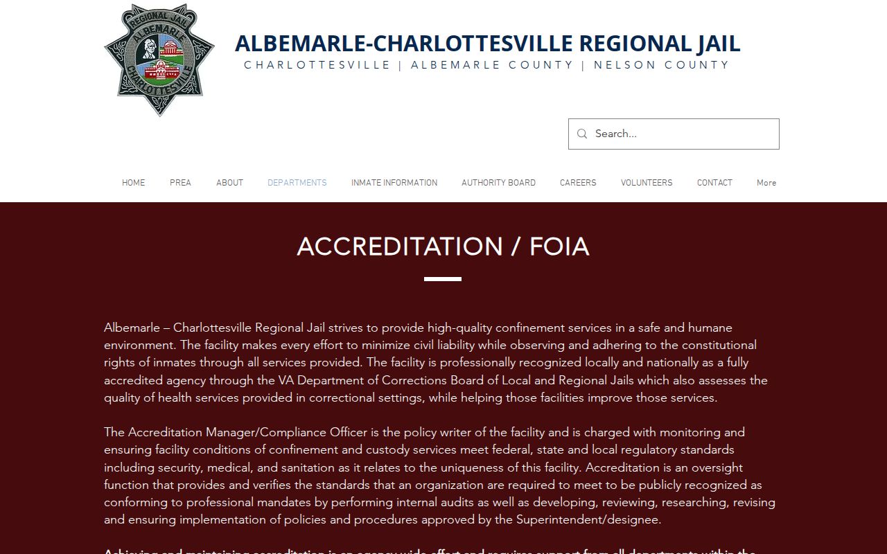 Nelson County arrest warrant reference showing separate regional jail records contacts